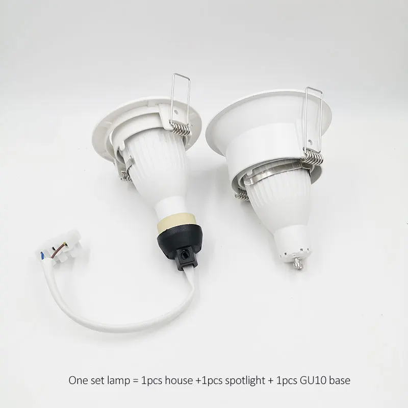 Bombilla LED empotrada GU10 de 7w y 12w, iluminación de techo reemplazable, foco blanco para dormitorio, sala de estar, interior