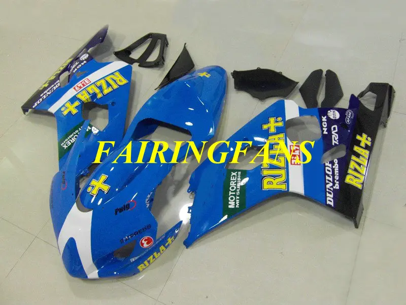 Гоночная версия обтекателя комплект для GSXR600 750 K4 04 05 GSXR 600 GSXR750 2004 2005 синий