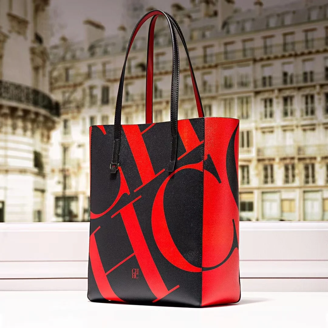 

100% CH Letter Printed Women Casual Tote Bag 2021 New Fashion Single Shoulder Bucket Bags Famous Designer Handbags Monogram