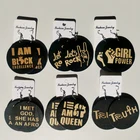 SOMESOOR деревянные серьги-подвески с выгравированными надписями Я черные афро, Я Африканская Карта, Сила глаз, Правда, петли, этнический подвесной подарок для женщин