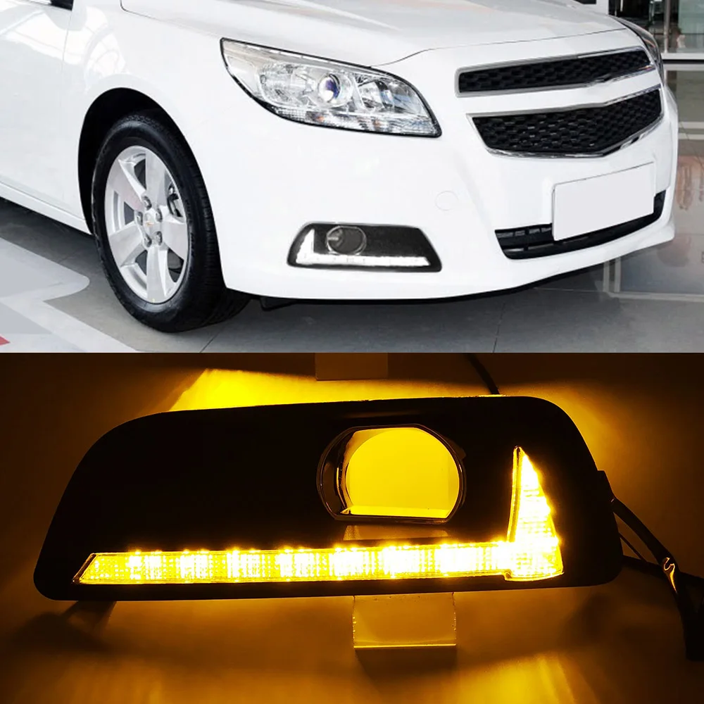 2 шт. для Chevrolet Chevy Malibu 2012 2015 DRL с сигнал поворота Габаритные светильник