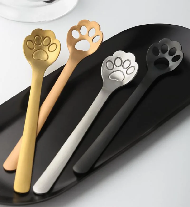

K-STAR Claw Coffee Spoons Fruit Fork Dessert Spoon Candy Tea Spoon Cat Drink Tableware Kitchen Supplies Suitable For Home