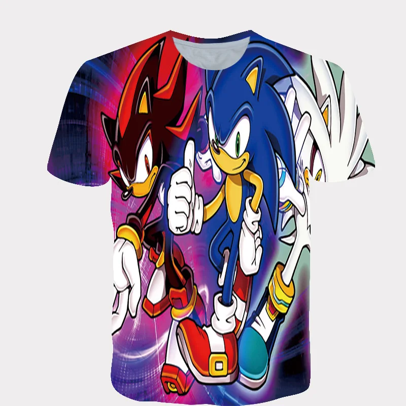 Одежда для мальчиков с суперзвуковым звуковым принтом Забавные футболки 3D