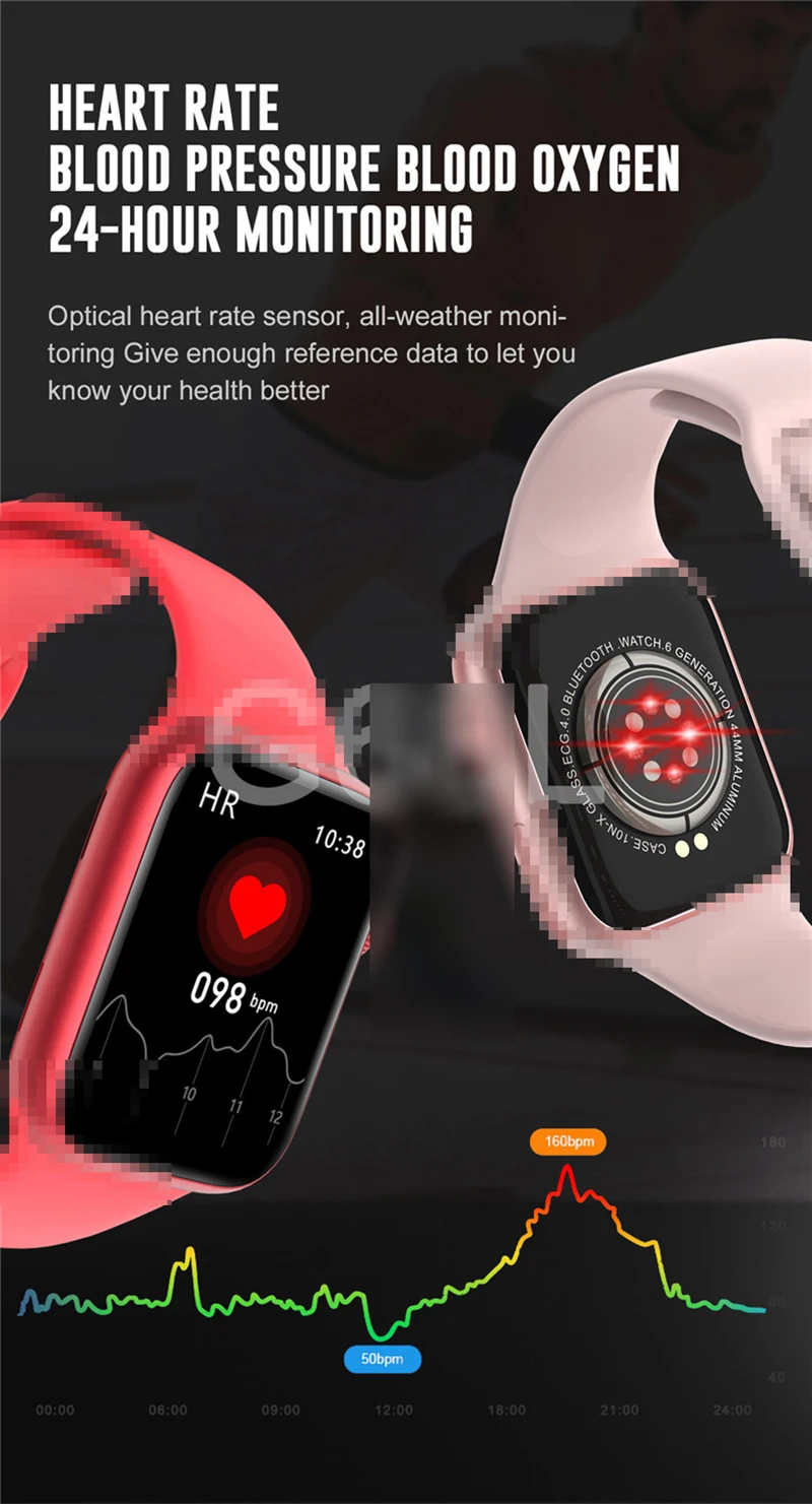 

Smart Watch 1.75inch Bluetooth Call Music Temperature Heart Rate Blood Pressure Blood Oxygen Men Women Samrtwatches PK FK88 W26