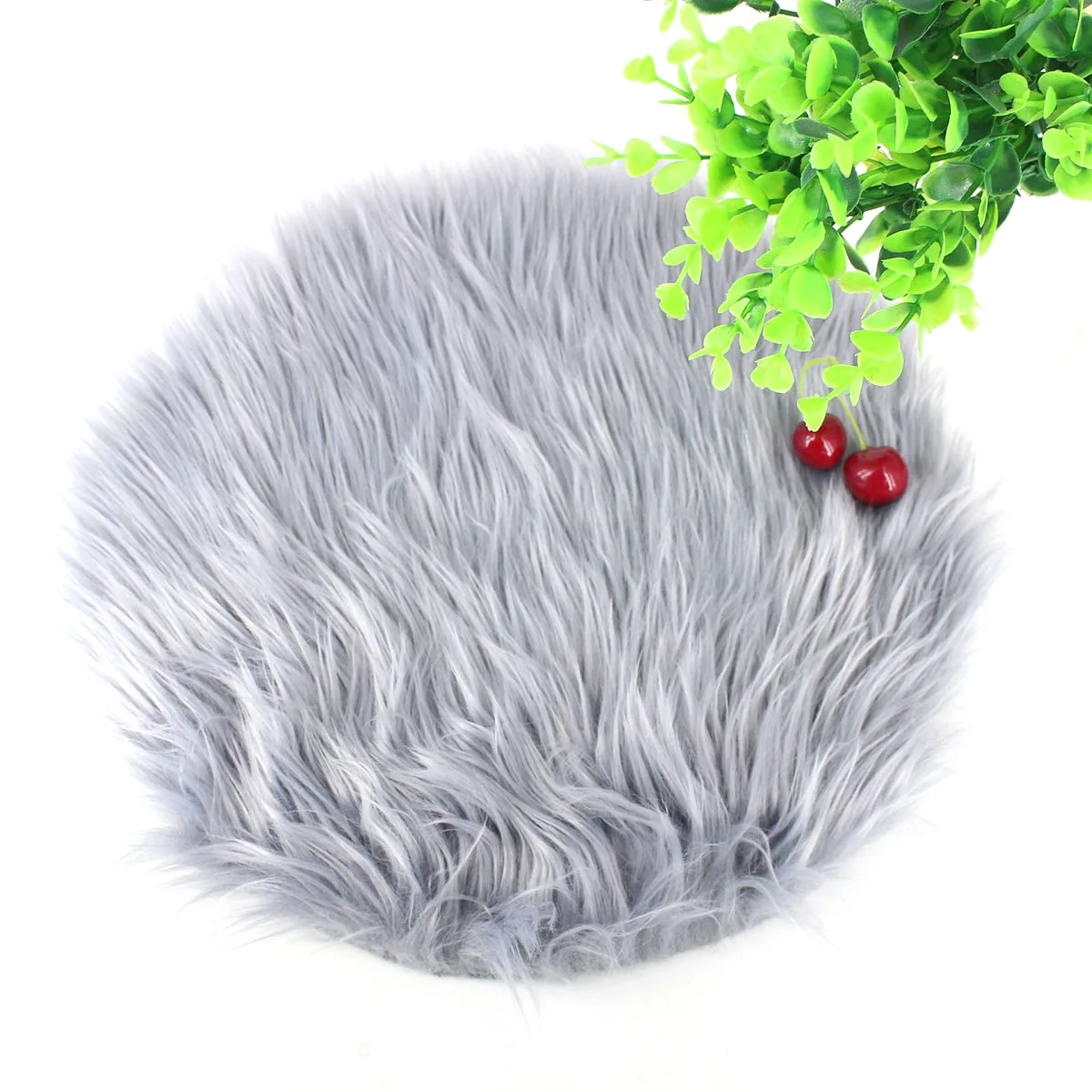 Круглый ковер из искусственного меха мягкие пушистые противоскользящие кресло