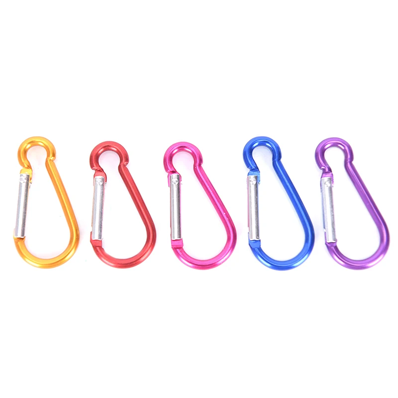 10 шт. алюминиевый карабин D-образное кольцо зажим брелок для кемпинга набор