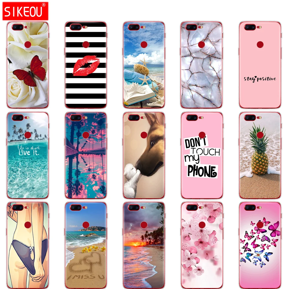 Чехол для Oneplus 5T 5 3 цветной рисунок Ультратонкий силиконовый мягкий чехол