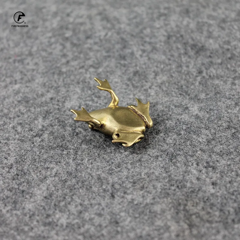 Винтажные медные маленькие фигурки лягушек офисные настольные украшения