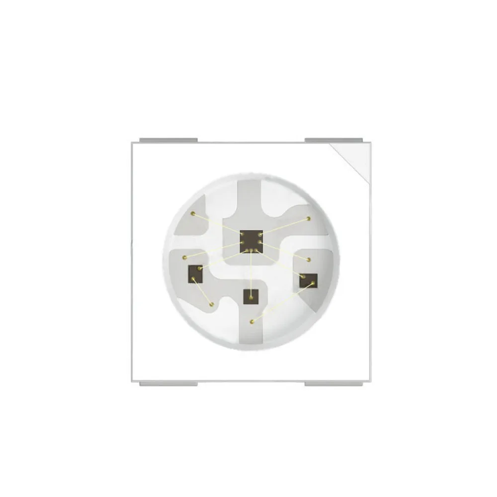 10-1000 шт. DC5V WS2812B RGB светодиодный чип 5050SMD черный/белый PCB WS2812 индивидуально