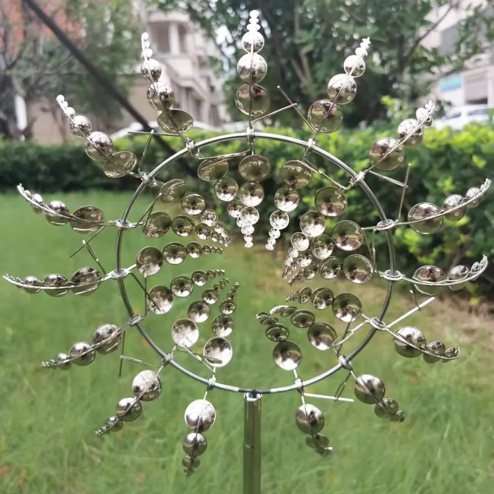 2021 Unique And Magical Metal Windmill Outdoor Kinetic Wind Spinners Dynamic Catchers Yard Patio Lawn Garden Decor | Дом и сад