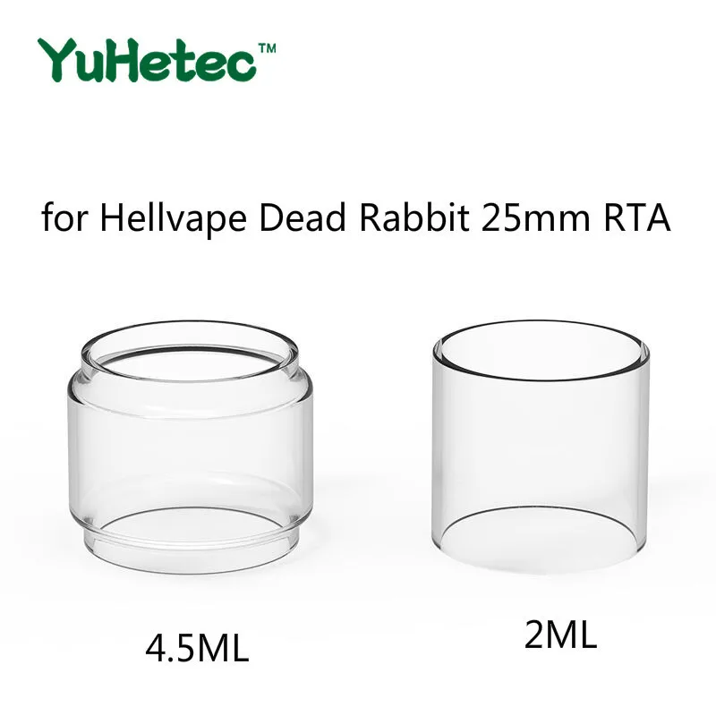 Сменная стеклянная трубка YUHETEC 5 шт. для Hellvape Dead Rabbit 25 мм RTA 2 мл/4 мл|Аксессуары| |