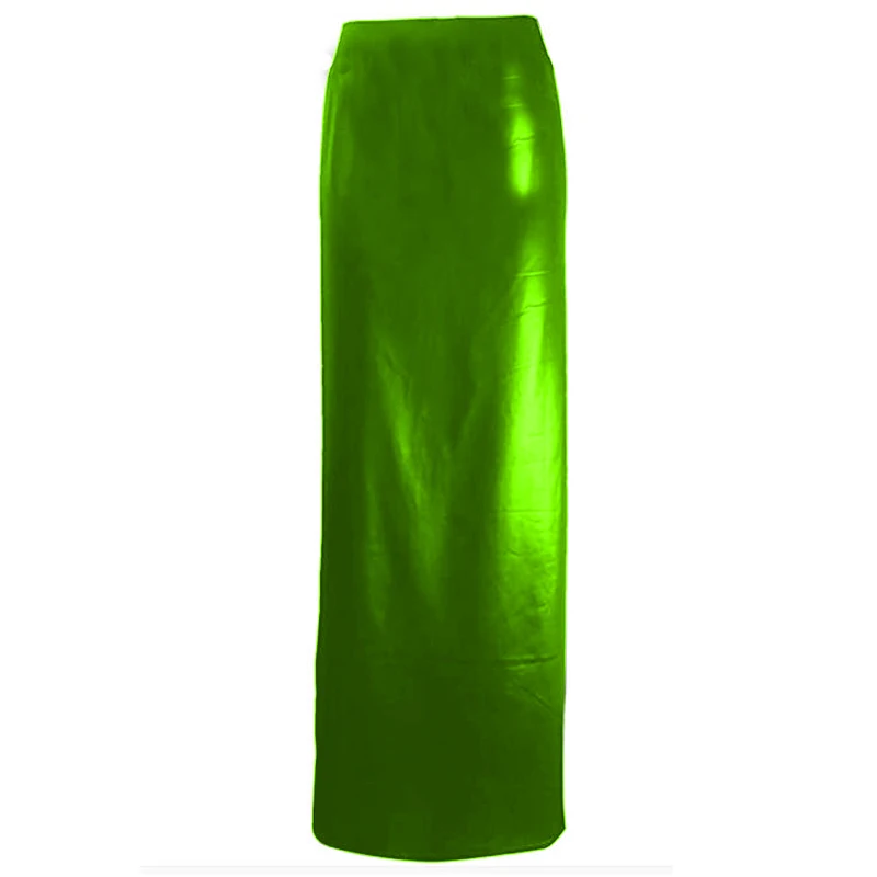 Размера плюс юбка женская длиной до щиколотки облегающая голографическая макси