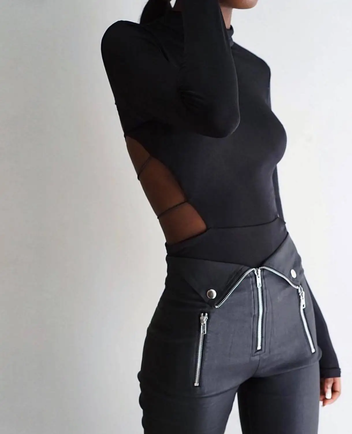 Распродажа 2021 женские брюки Vadim европейские и американские улица темные