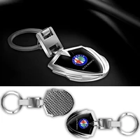1pcs new car metal aluminum badge key ring key chain car goods for alfa romeo 159 147 156 giulietta 147 159 mito car accessories