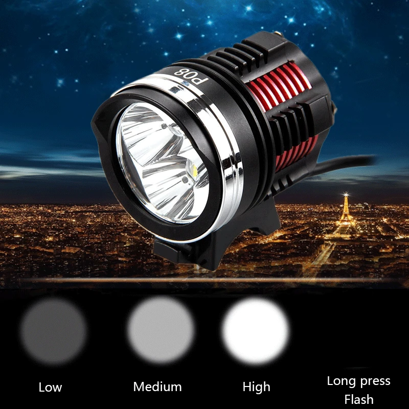 Передний светодиодный фонарь для велосипеда 1500 лм 3 аккумулятора 16000 мАч|bike lamp|led