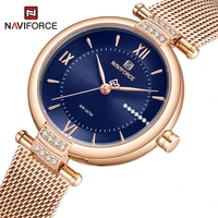 naviforce fashion gold women watch luxury simple lady quartz wristwatch elegant girl gift bracelet female clock relogio feminino