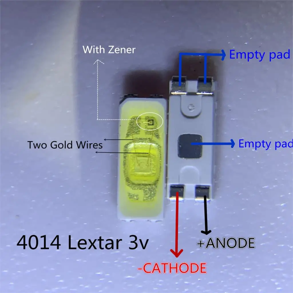 Светодиодный фонарь Lextar с низкой мощностью 0 2 Вт 4014 3 в холодный белый 15 5 лм 100