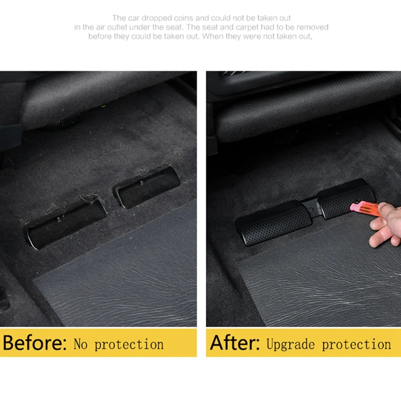 

2Pcs for- Q5 18-20 Automotive Interior Seat Air Vent Cover Accessories Refit Protective Decorative Air Outlet ABS