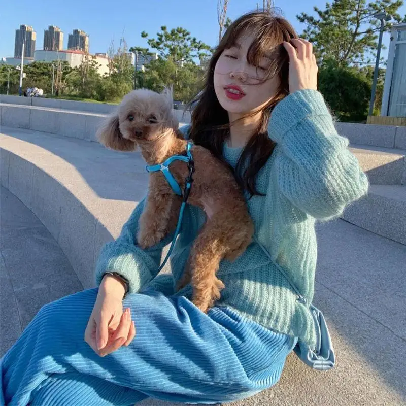 

Women Knitting Sweater Cardigan New Fashion Female Autumn Full Sleeve Solid Casual O-neck Pullover Loose Sweaters Vintage