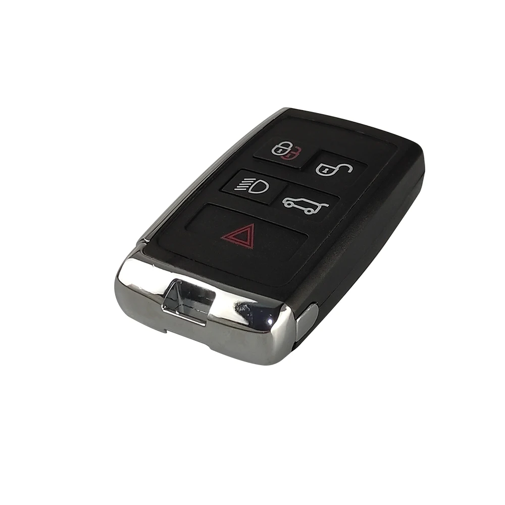 Чехол OkeyTech для Jaguar Xf Xk Smart Key, чехол, держатель Fob, 5 кнопок, со вставкой, пустые лезвия, металл, есть для текста Jaguar