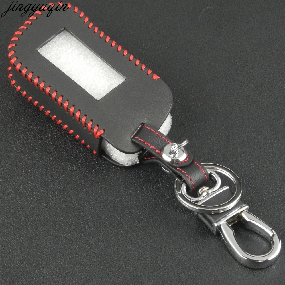 Удаленный 3 пуговицы ключи чехол кожаный безопасности автомобиля 2 полосная