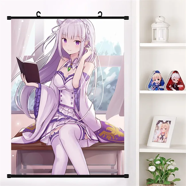 B Аниме Re: zero kara hajimeru isekai seikatsu Beatrice Emilia настенный плакат коллекция домашнего декора - Цвет: B