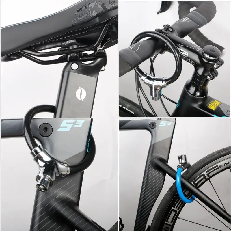 Велосипедный Замок TOSUOD Противоугонный кабель портативный мини замок для шлема и