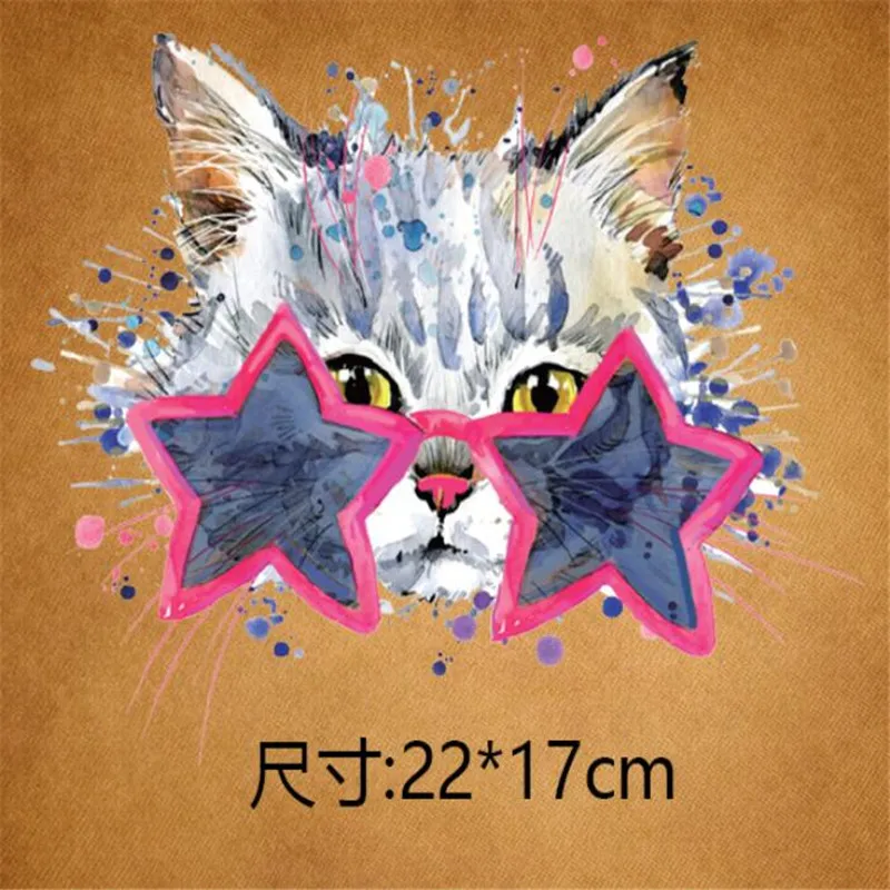 Моющиеся модные мопса патч Печать одежда украшения теплопередачи