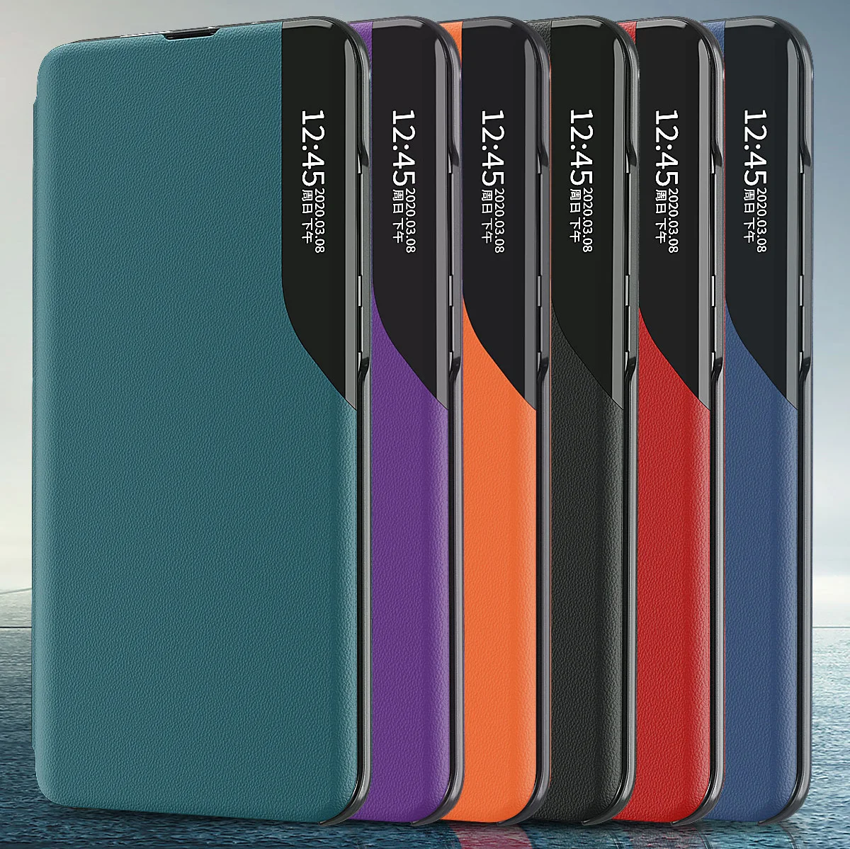 Smart Flip Case For Samsung Galaxy S20 S10 S9 S8 S7 Plus Note20 Note10 kickstand leather cover for samsung A30 A40 A50 A70 A10S