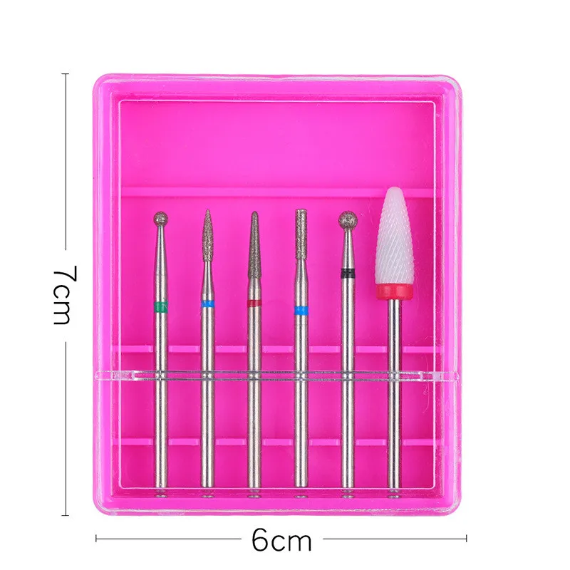 Алмазная фреза для ногтей роторная пилка керамические сверла очистки кутикулы