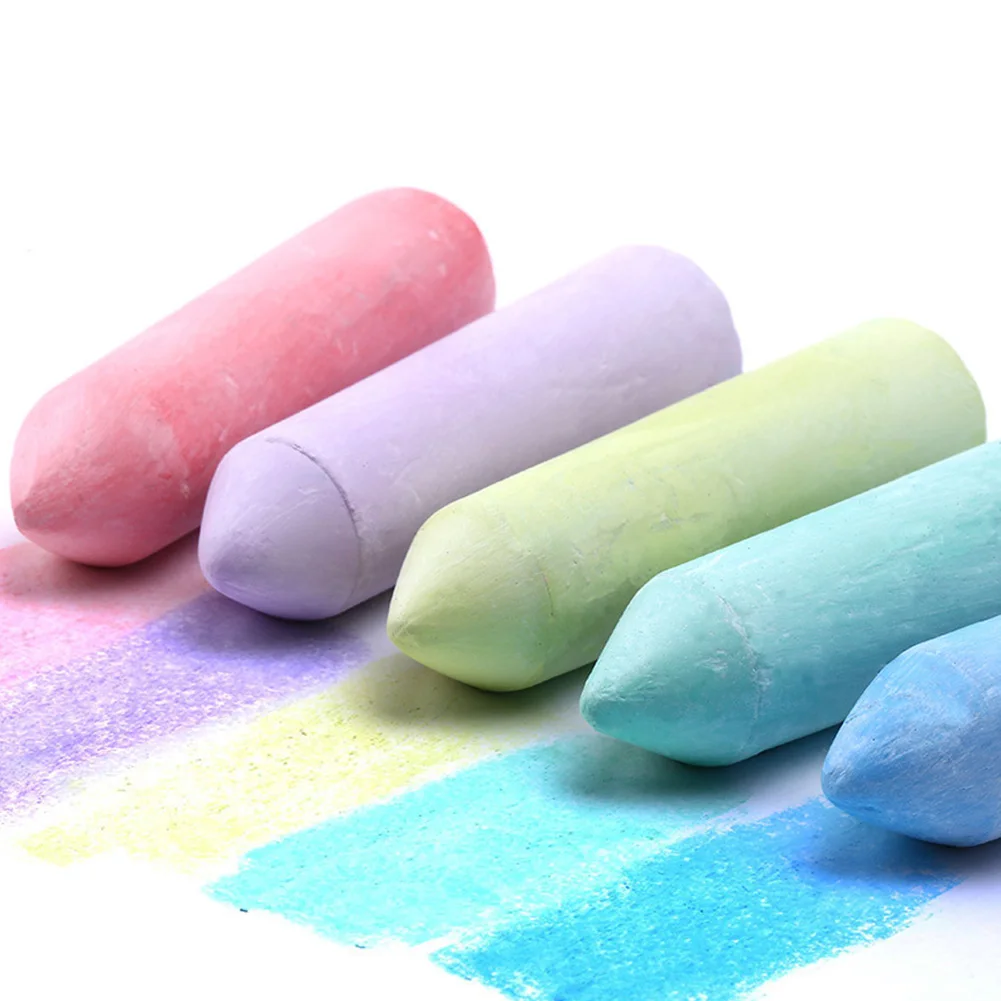 

20pcs Outside Driveway Easy Grip Children Educational Dust Free Painting Supplies Outdoor Jumbo Sidewalk Chalk For Kids Toddlers
