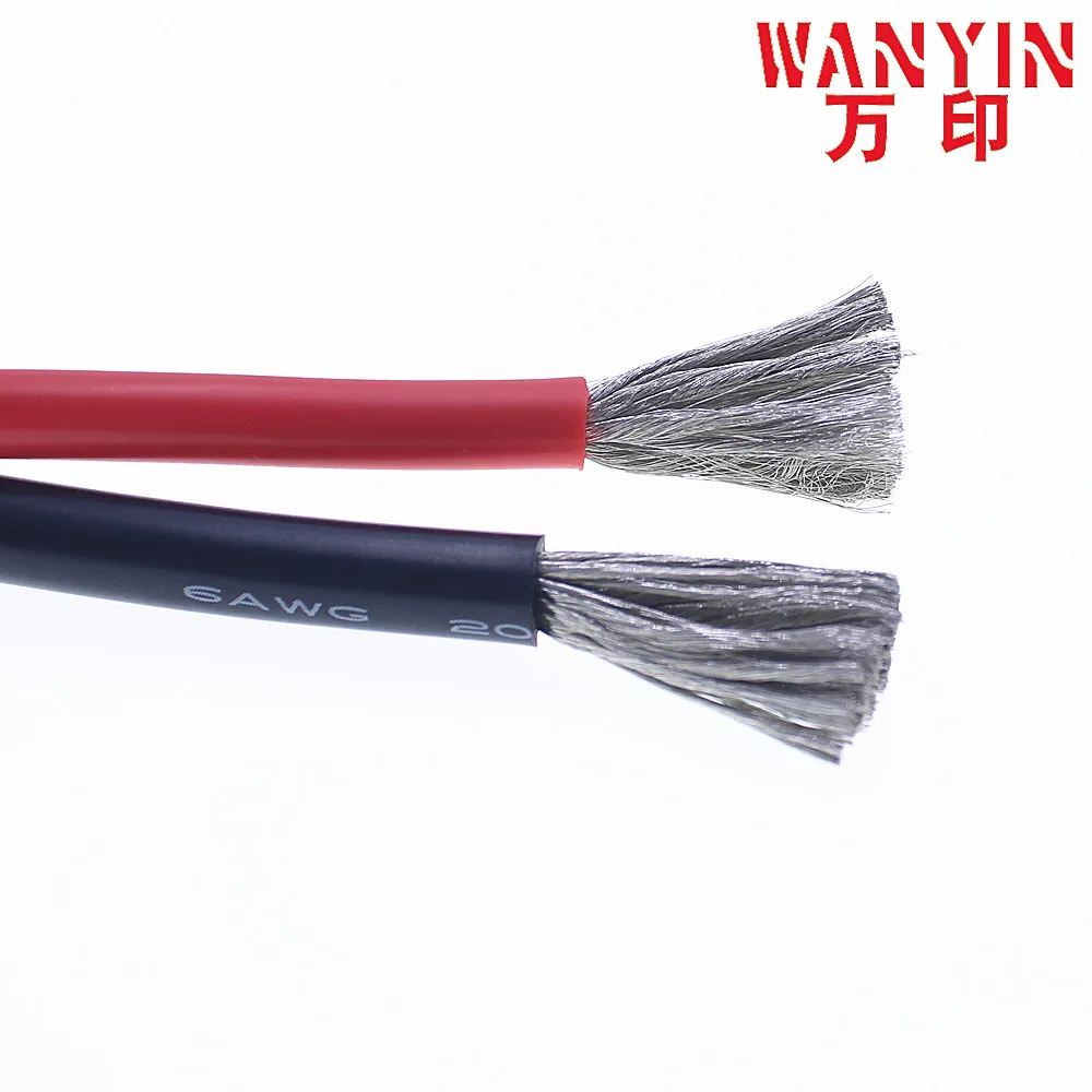Сердечник из луженой Медный провод 2AWG 4AWG 6AWG 7AWG 8AWG мягкий силиконовый шнур 12/16/25/35