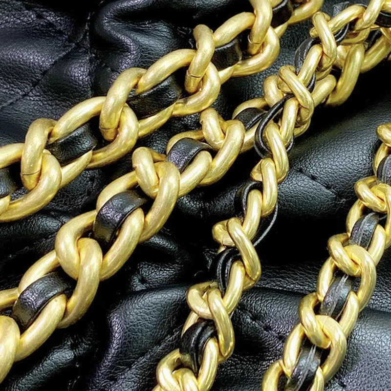 

Women Real Leather Messenger Bag Rhombus Drawstring Handbag Lady Small Mini Bucket Handbag Black Shoulder Bag Coin Purse Bag