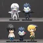 Фигурки аниме тетрадь смерти, игрушки L Killer Ryuk Rem Yagami, легкая ПВХ экшн-фигурка, коллекционные куклы для детей, подарок, 5 шт.компл.