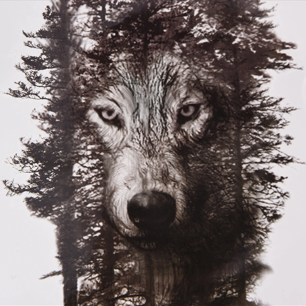

Personality Fake Tattoo Waterproof Temporary Tattoo Sticker Wolf Forest Tatto Stickers Flash Tatoo Fake Tattoos For Women Men