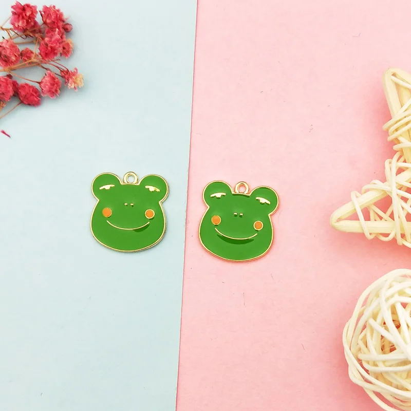 10 шт. лягушки члены Подвески эмалевый сплав капли масла мультяшный Халат с