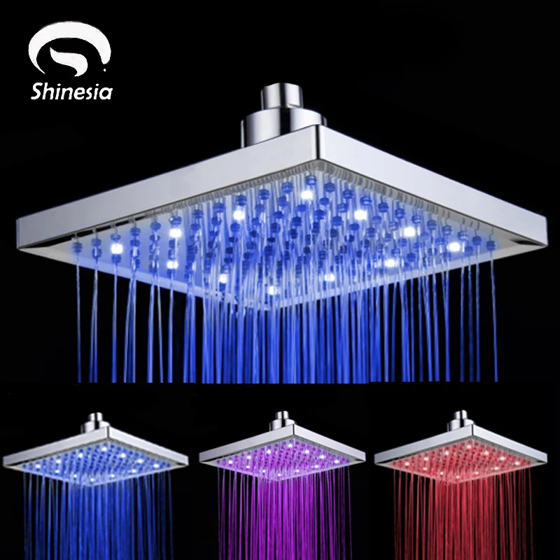 Хромированная полированная 8-дюймовая насадка для душа Shinesia из АБС-пластика