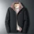 Мужская Флисовая Куртка, толстая теплая зимняя куртка с меховым воротником, Мужская Осенняя верхняя одежда, черная винтажная мужская куртка - изображение