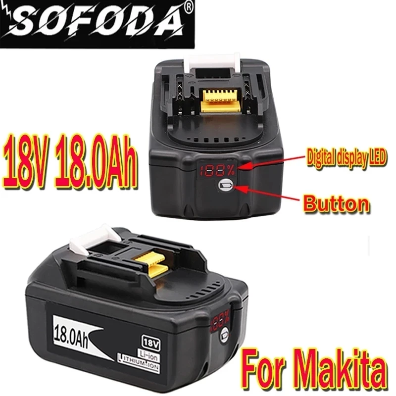 Последняя обновленная аккумуляторная батарея BL1860, 18 В, 18000 мАч, литий-ионная, для Makita 18v BL1840 BL1850 BL1830 BL1860B LXT 400.