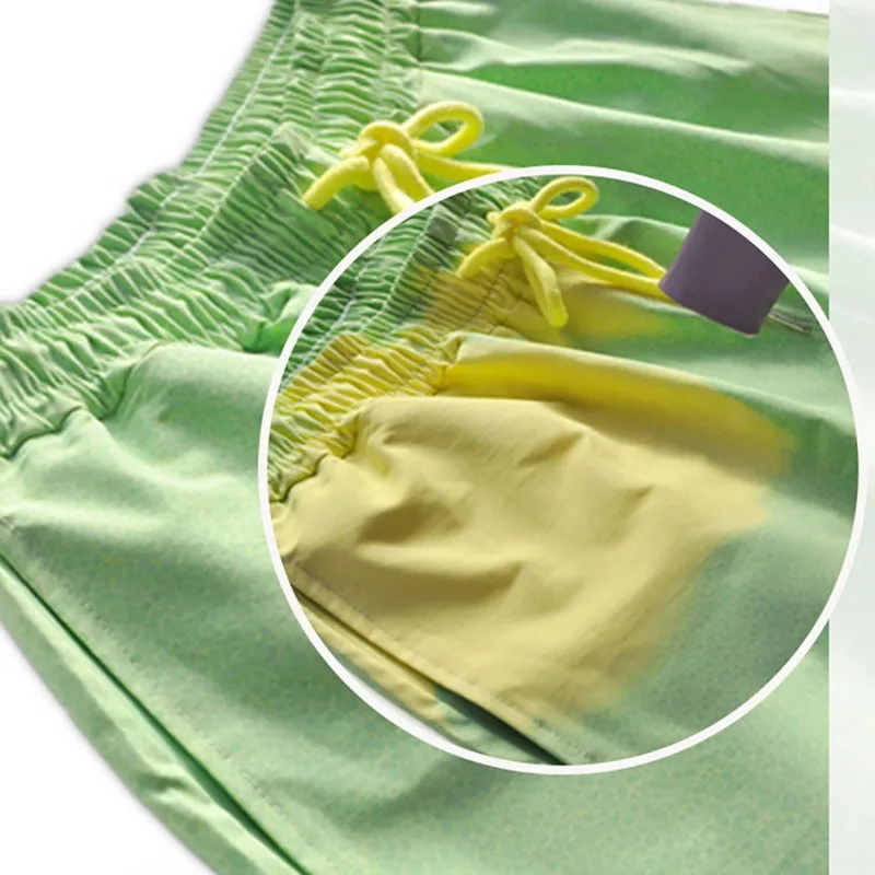 

Beach Shorts Men Magical Color Change Swimming Short Trunks 2021 Summer Swimsuit Swimwear Shorts Quick Dry