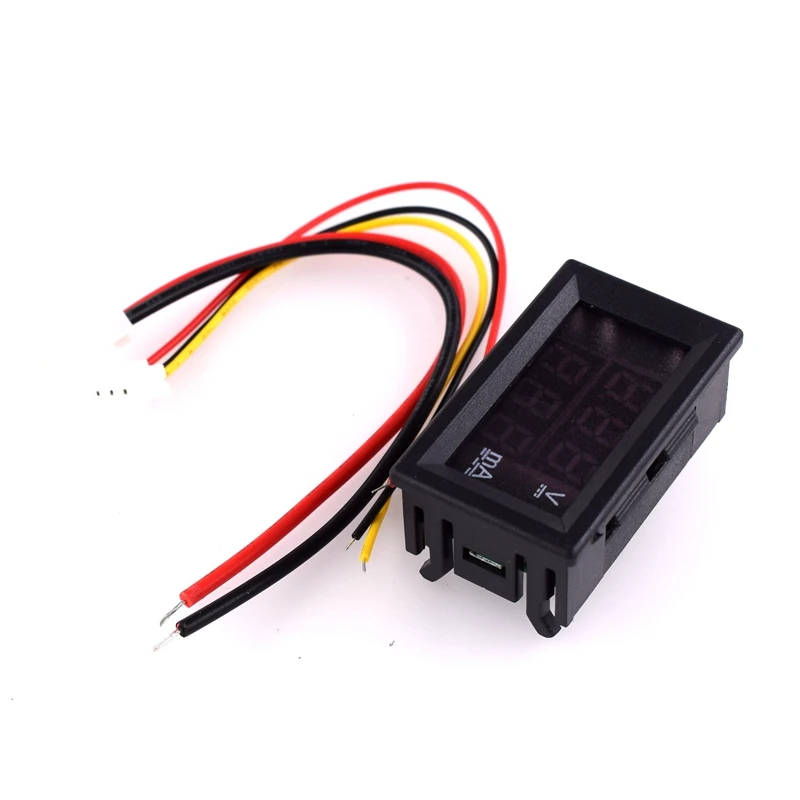 Цифровой вольтметр Амперметр постоянного тока 0-100 в 1 А двойной дисплей детектор