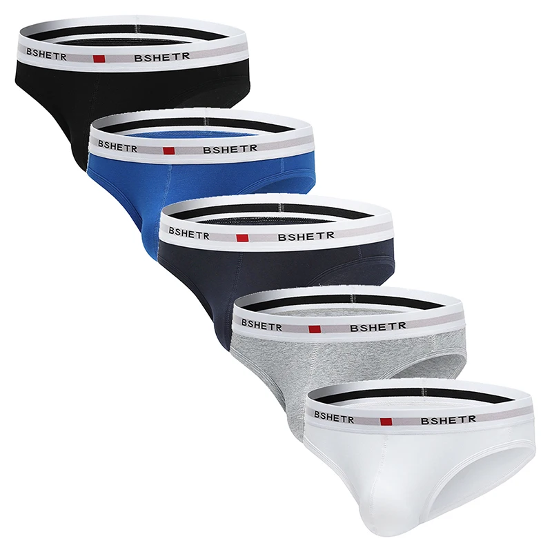 4 упак./лот мужские трусы нижнее белье 2019 новые BSHETR хлопковые сексуальные танга