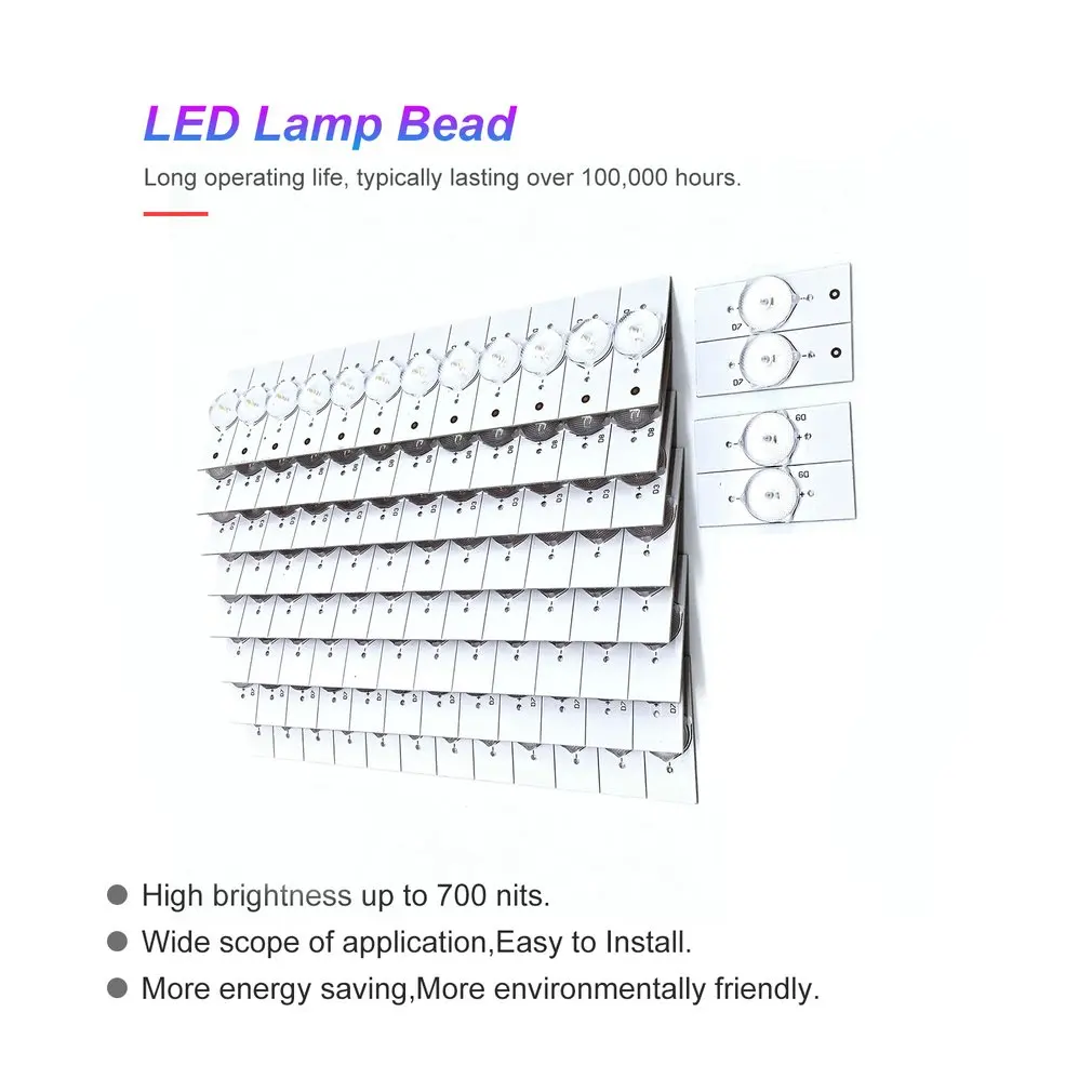 

100PCS 6V SMD Lamp Beads with Optical Lens Fliter for 32-65 inch LED TV Repair Work with a Constant Current LED Driver