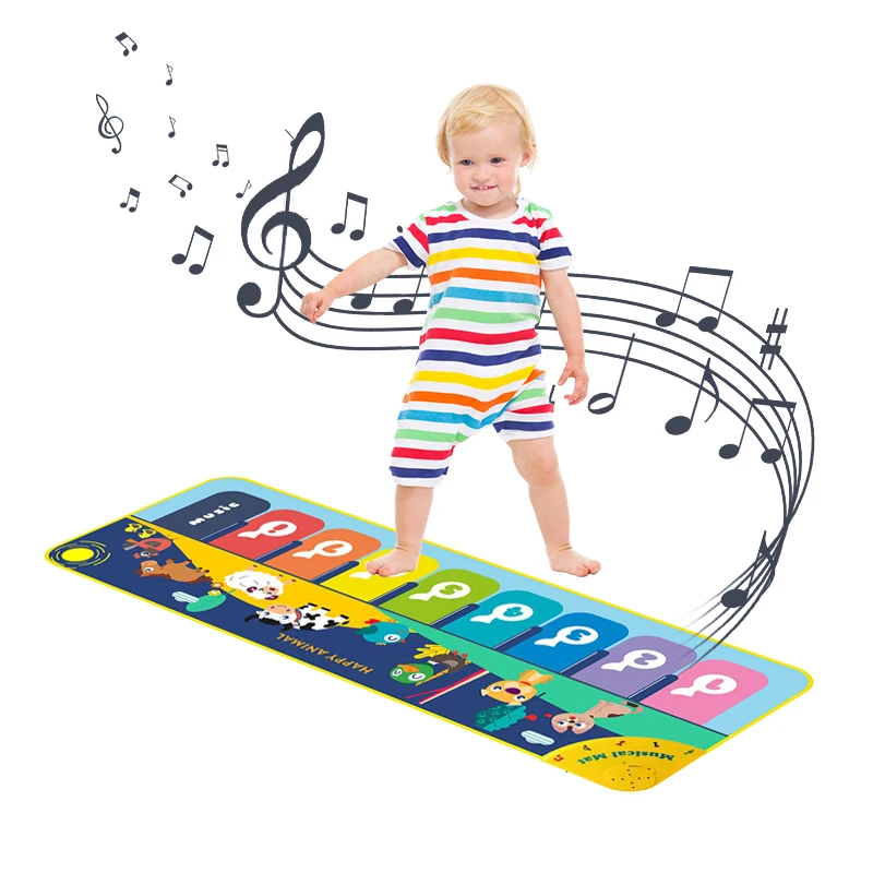 Детское музыкальное одеяло коврик игрушечная клавиатура фортепиано с