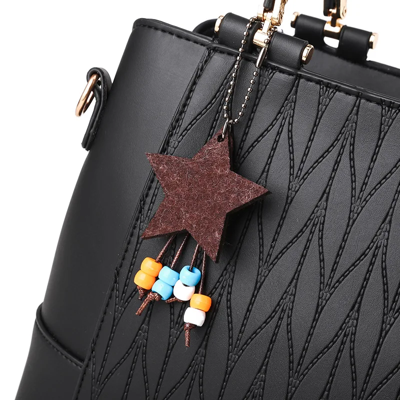 Новинка 2020 женская сумка модная простая в полоску с подвеской виде пентаграммы