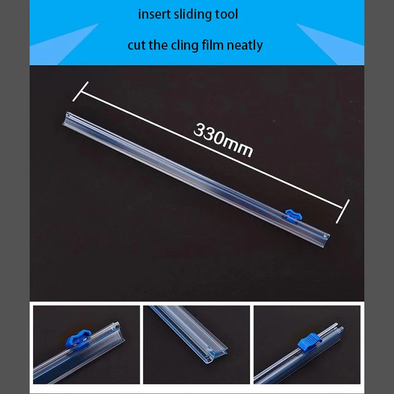 

Home Plastic Wrap Dispensers and Foil Film Cutter Food Cling Film Cutter Stretch Tite Plastic Wrap Dispenser with Cutting