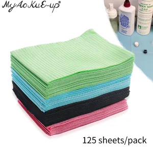 Одноразовые прокладки для чистки макияжа 125 шт., отличные двухслойные впитывающие мембраны из композитного материала, водонепроницаемая скатерть аксессуары для татуировок