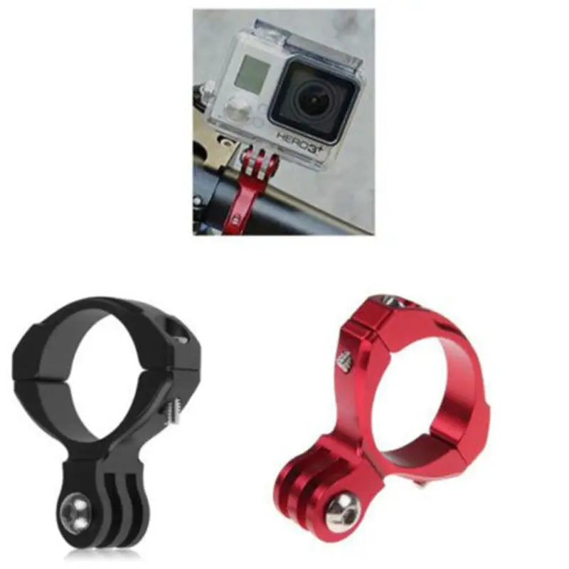 

Motorcycle Bicycle Bike Cycle Aluminum Handlebar Bar Clamp Mount Tripods For Gopro Hero 1/2/3/3+ Camera Accessories Black Red