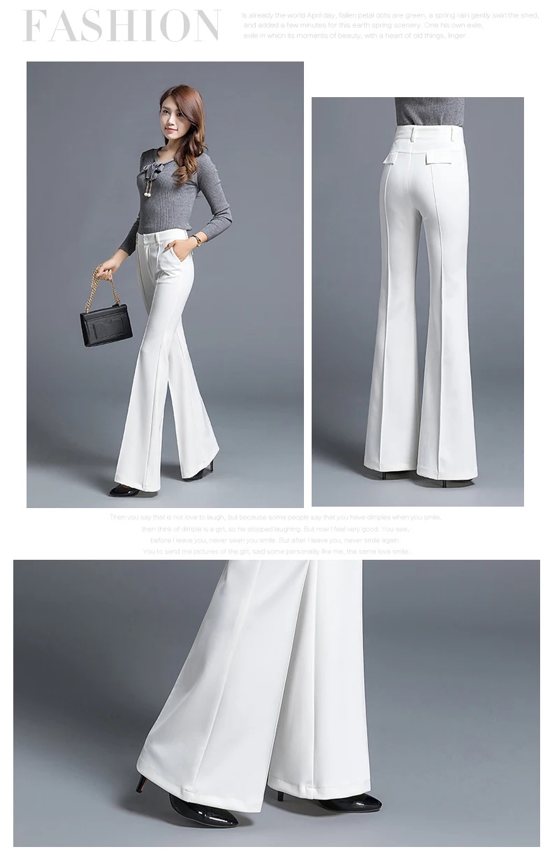 New Fashion Long Wide Leg Pants Women Solid Loose High Waist Maxi Pants Feminine Summer Casual Flare Pants Trousers AE898