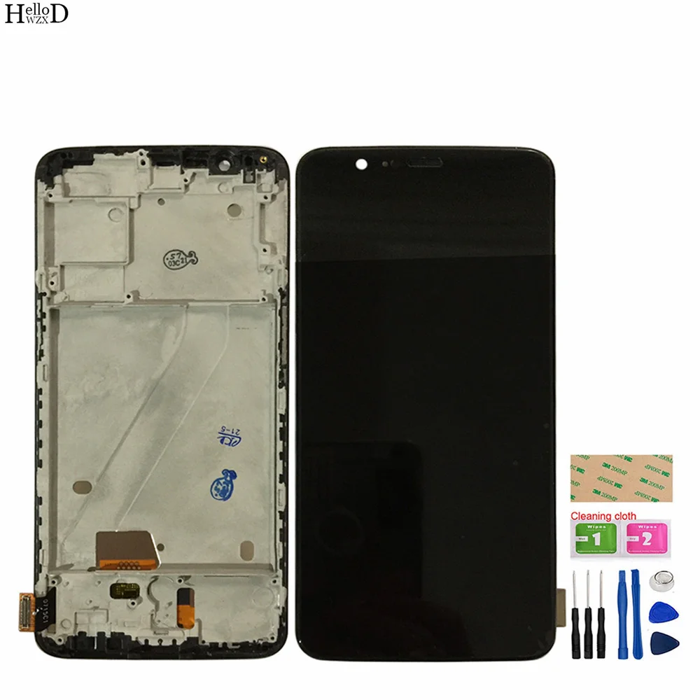 

Высокое качество ЖК-дисплей Дисплей для Oneplus 5T / 1 + 5T A5010 ЖК-дисплей Дисплей кодирующий преобразователь сенсорного экрана в сборе для One Plus 5T Ж...